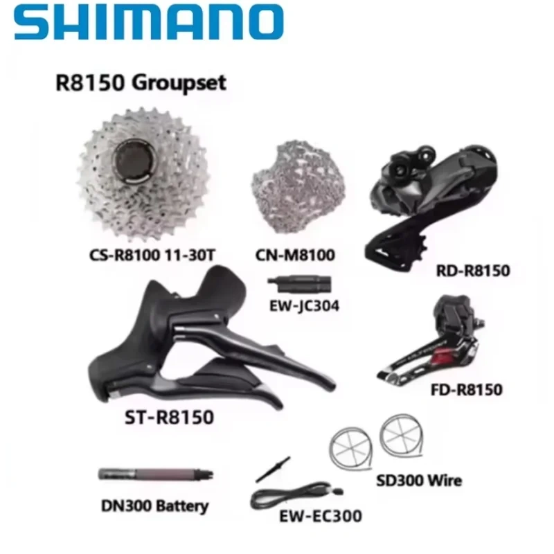 Shimano ULTEGRA R8150 Di2 Electronic Groupset 2x12S R8150 Front/Rear Derailleur Cassette DN300 EC300 R8150 Road Bicycle Di2 Set