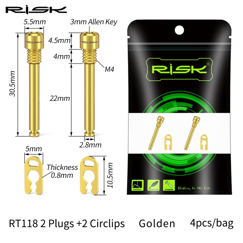 RISK Mountain Bike Oil Disc Brake Insert Screw Titanium Alloy XT XTR Disc Brake Clamp Fixing Screw