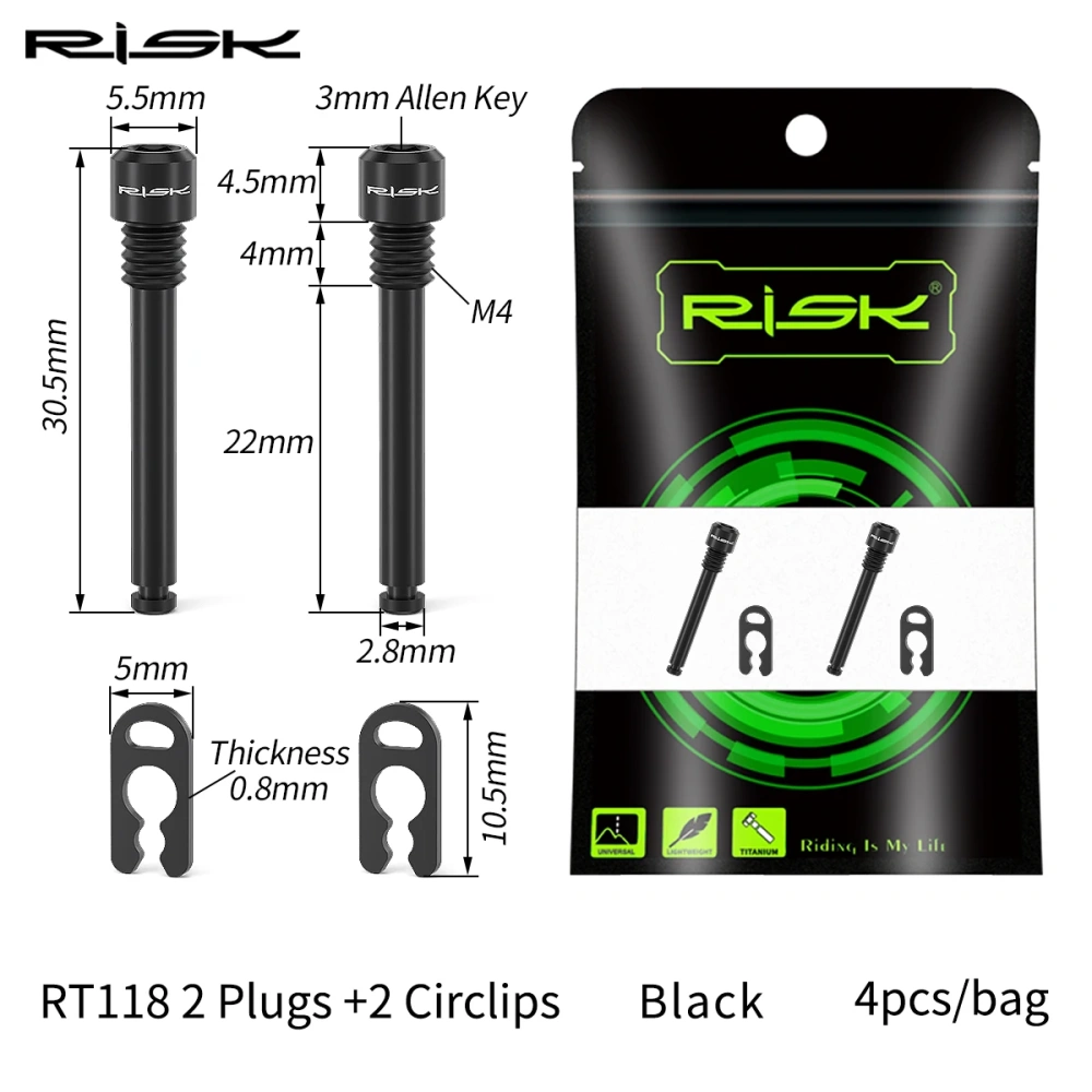 RISK Mountain Bike Oil Disc Brake Insert Screw Titanium Alloy XT XTR Disc Brake Clamp Fixing Screw