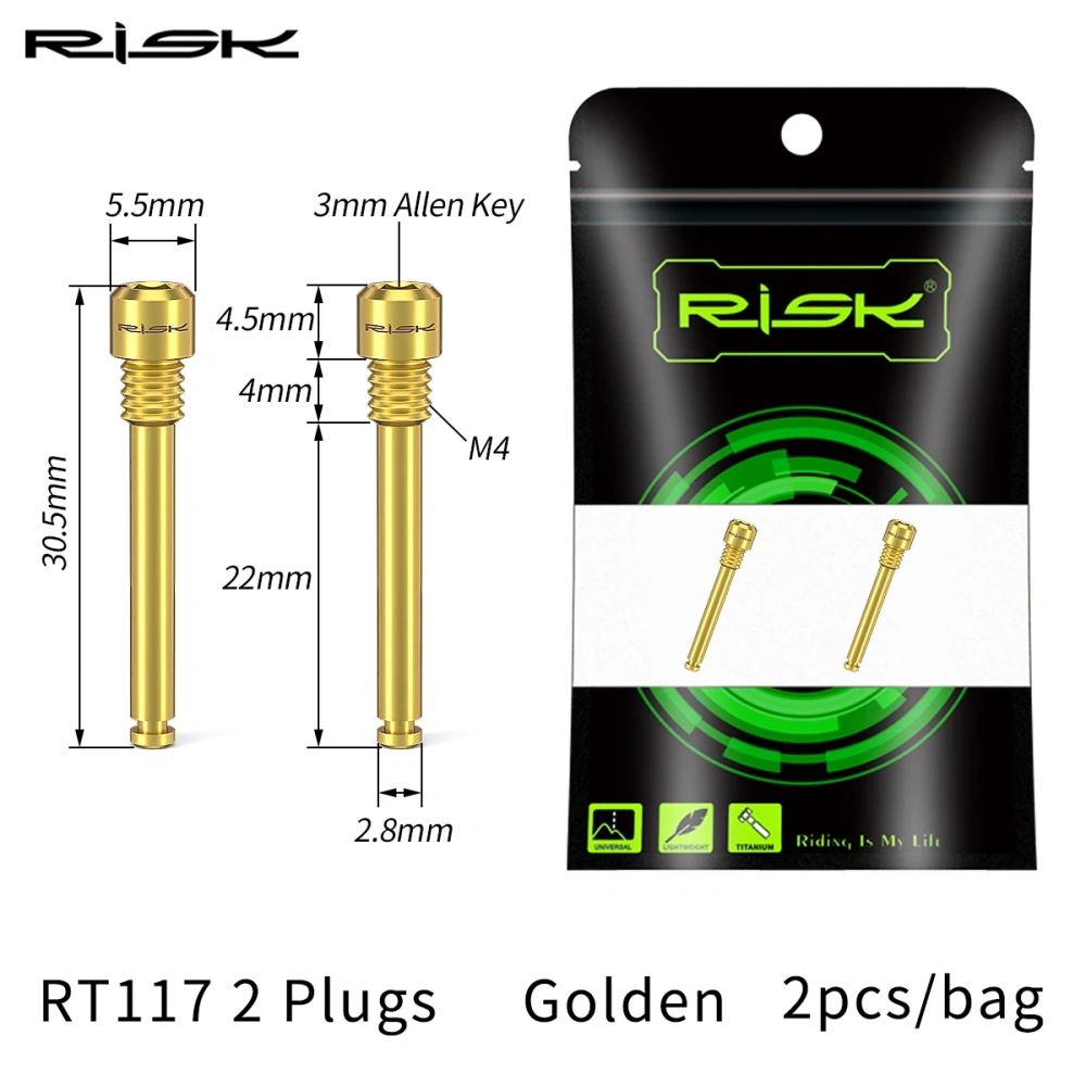 RISK Mountain Bike Oil Disc Brake Insert Screw Titanium Alloy XT XTR Disc Brake Clamp Fixing Screw