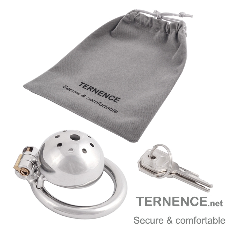 TERNENCE Metal Chastity Device Male Comfortable Virginity Lock Chastity Belt with Small Cage