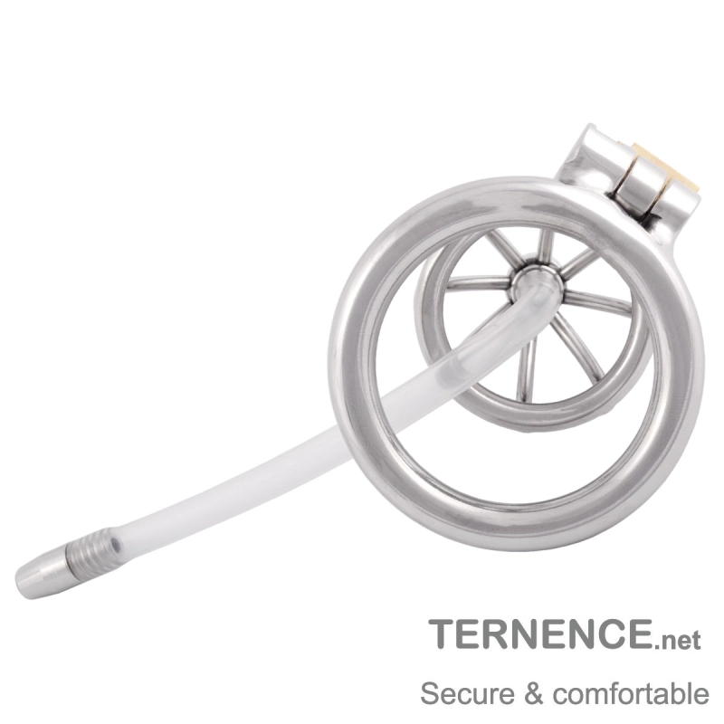 TERNENCE Metal Male Chastity Device Steel Stainless Cock Cage Sex Toy Ring with Tube