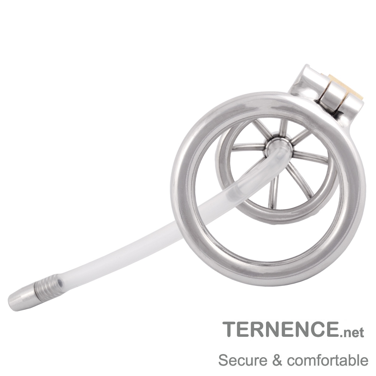 TERNENCE Metal Male Chastity Device Steel Stainless Cock Cage Sex Toy Ring with Tube