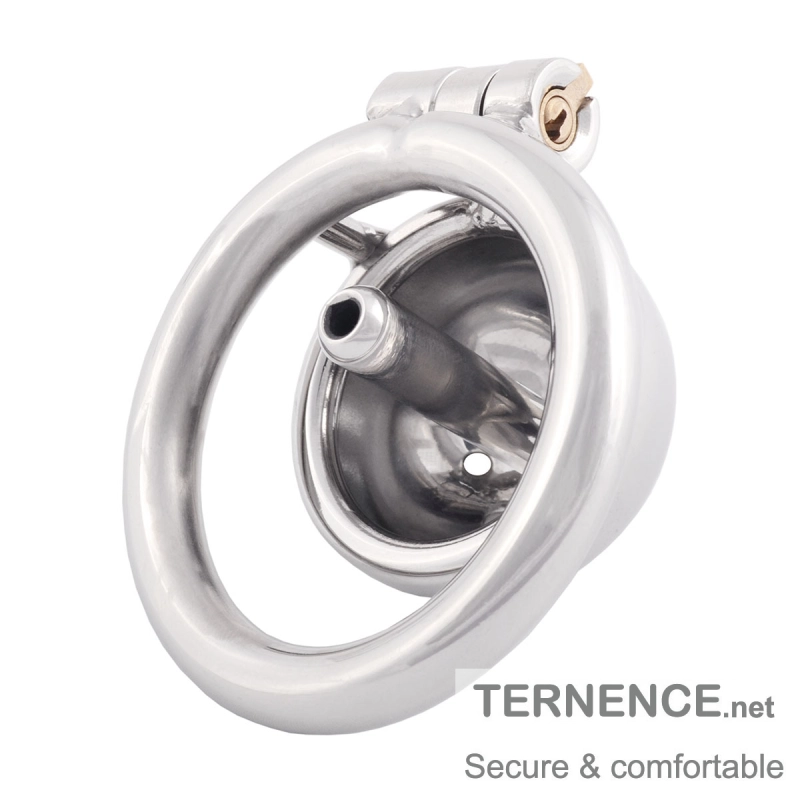 TERNENCE Stainless Steel Male Chastity Device Male Virginity Lock Cock Cage with Tube