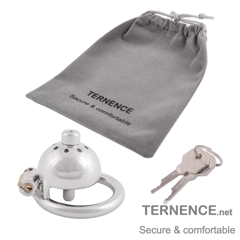 TERNENCE Stainless Steel Male Chastity Device Male Virginity Lock Cock Cage with Tube
