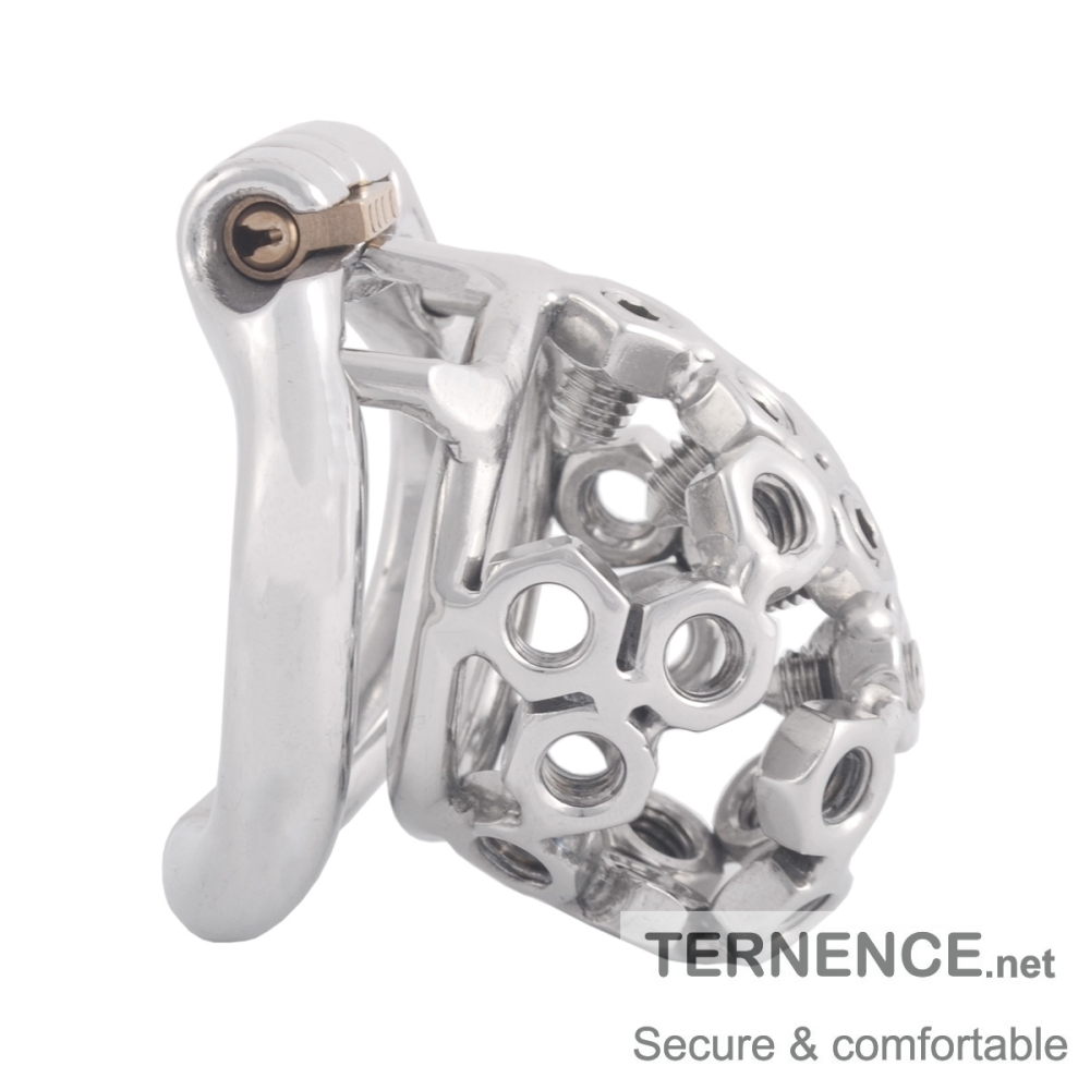 TERNENCE Ergonomic Design Stainless Steel Male Chastity Device Easy to Wear Male Cock Cage