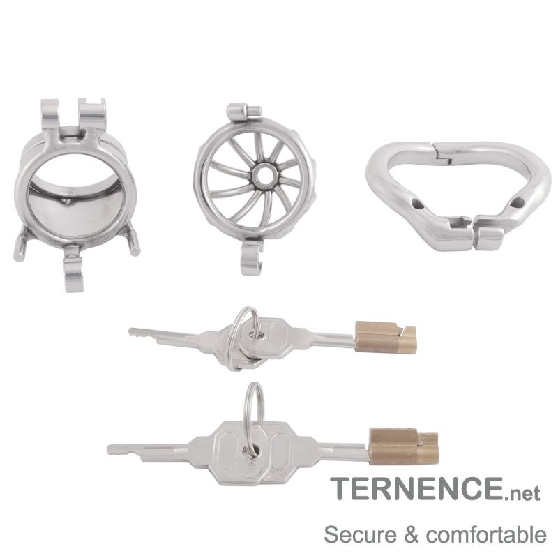 TERNENCE Ergonomic Design Chastity Device 2 Built-in Locks Male Chastity Belt Adult Game Sex Toy