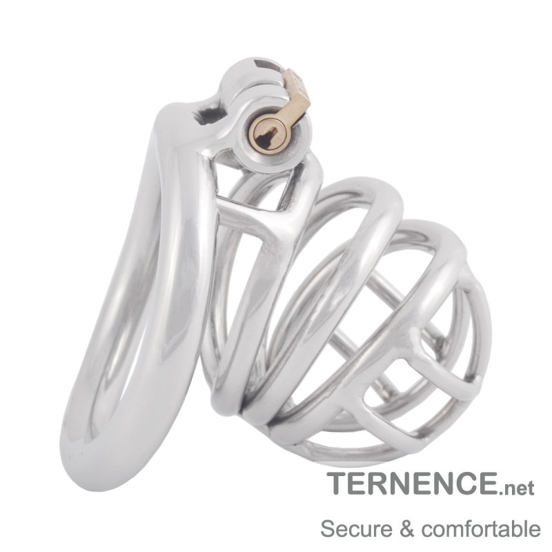 TERNENCE Stainless Steel Small Male Chastity Device Ergonomic Design Stealth Lock for Adults Solitary Extreme Confinement Cage