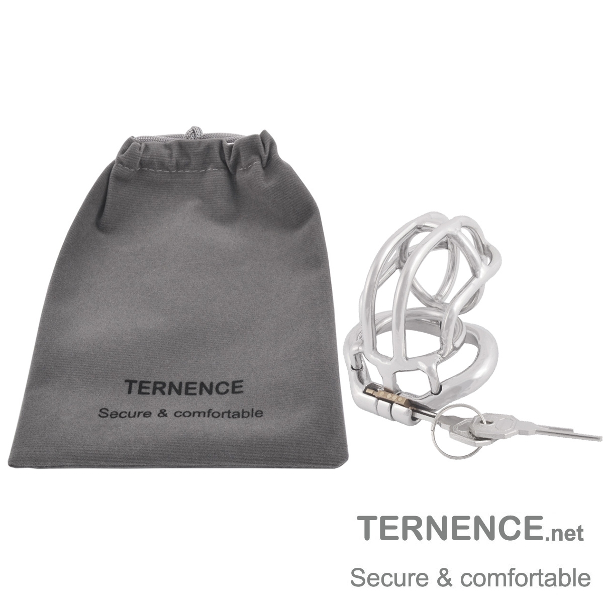 TERNENCE Ergonomic Design Chastity Device 304 Steel Stainless Easy to Wear Male Virginity Lock Chastity Belt
