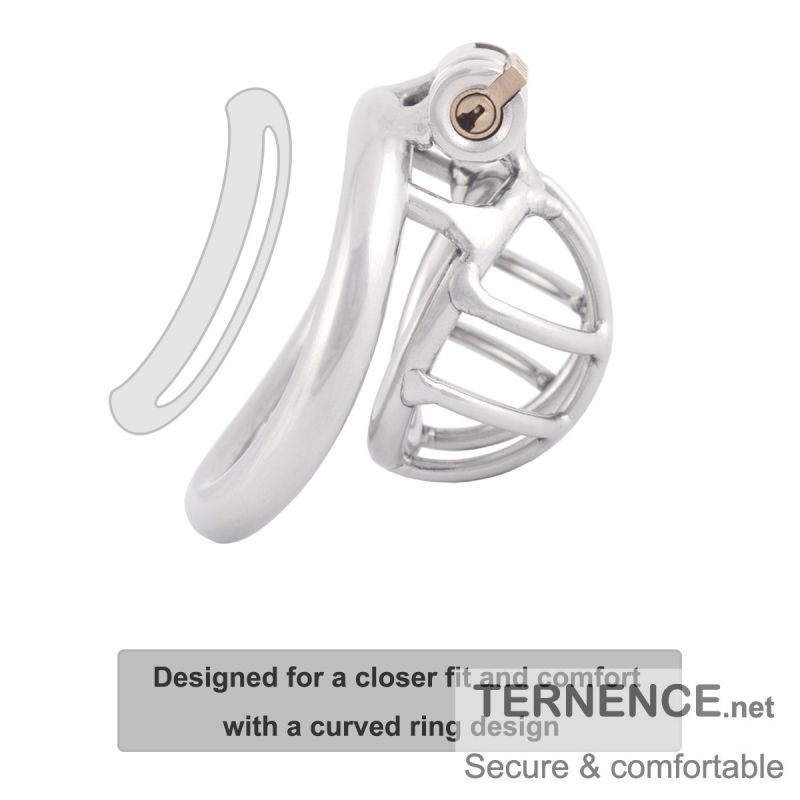 TERNENCE Stainless Steel Small Male Chastity Device Ergonomic Design Cock Cage