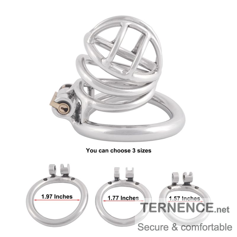 TERNENCE Stainless Steel Small Male Chastity Device Ergonomic Design Stealth Lock for Adults Solitary Extreme Confinement Cage