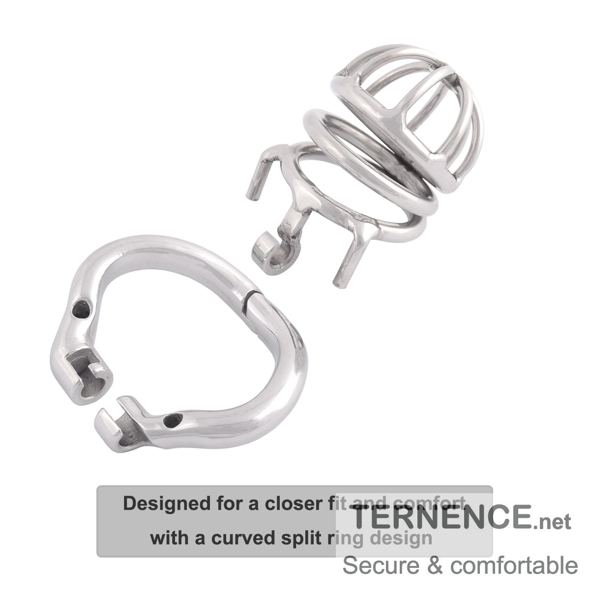 TERNENCE Medical Grade 304 Stainless Steel Ergonomic Design Chastity Device Easy to Wear Male SM Penis Exercise Sex Toys