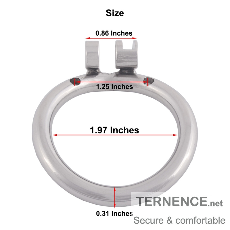 TERNENCE Stainless Chastity Device Ergonomic Design Cock Cage Base Ring Male Spares