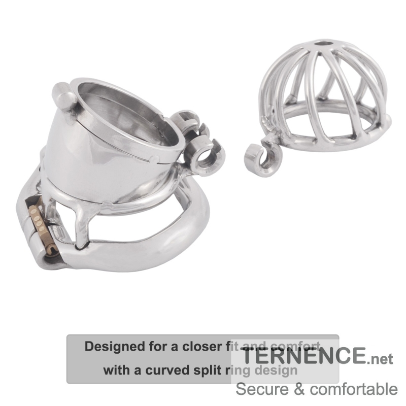 TERNENCE Ergonomic Design Chastity Device 2 Built-in Locks Male Chastity Belt Adult Game Sex Toy