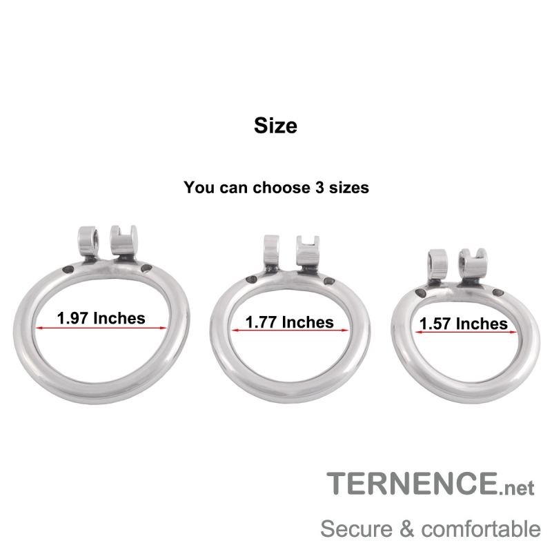 TERNENCE Stainless Chastity Device Ergonomic Design Cock Cage Base Ring Male Spares