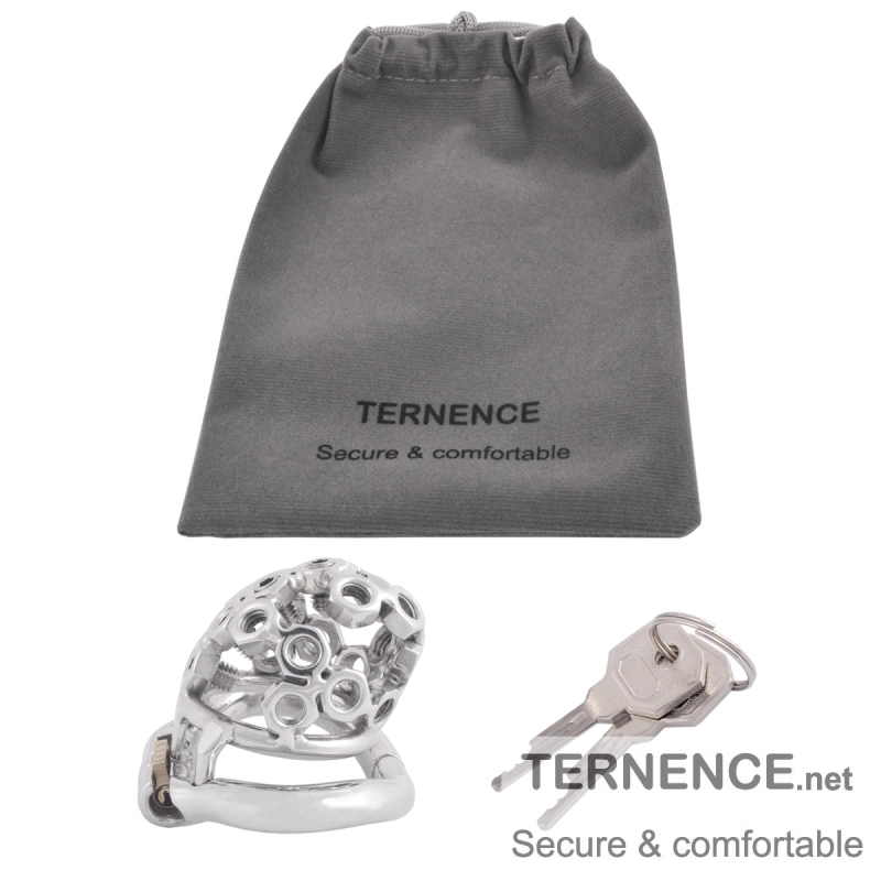 TERNENCE Ergonomic Design Stainless Steel Male Chastity Device Easy to Wear Male Cock Cage
