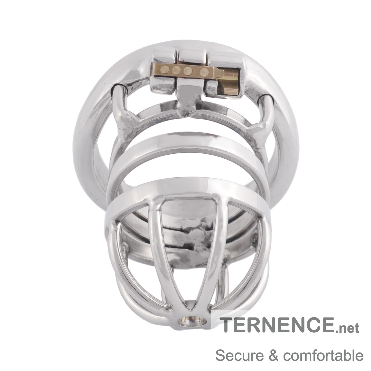 TERNENCE Stainless Steel Cock Cage Stealth Lock for Adults Solitary Extreme Confinement Cage