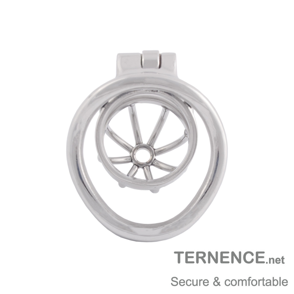 TERNENCE Hypoallergenic Stainless Steel Cock Cage Virginity Lock with Urethral Tube