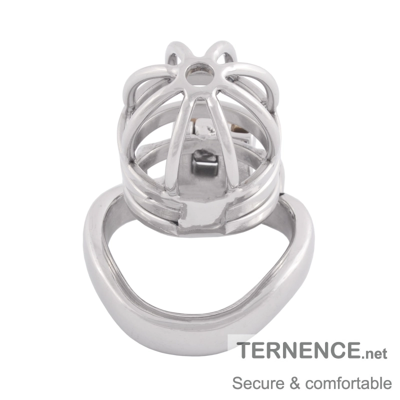 TERNENCE Stainless Steel Cock Cage Stealth Lock for Adults Solitary Extreme Confinement Cage
