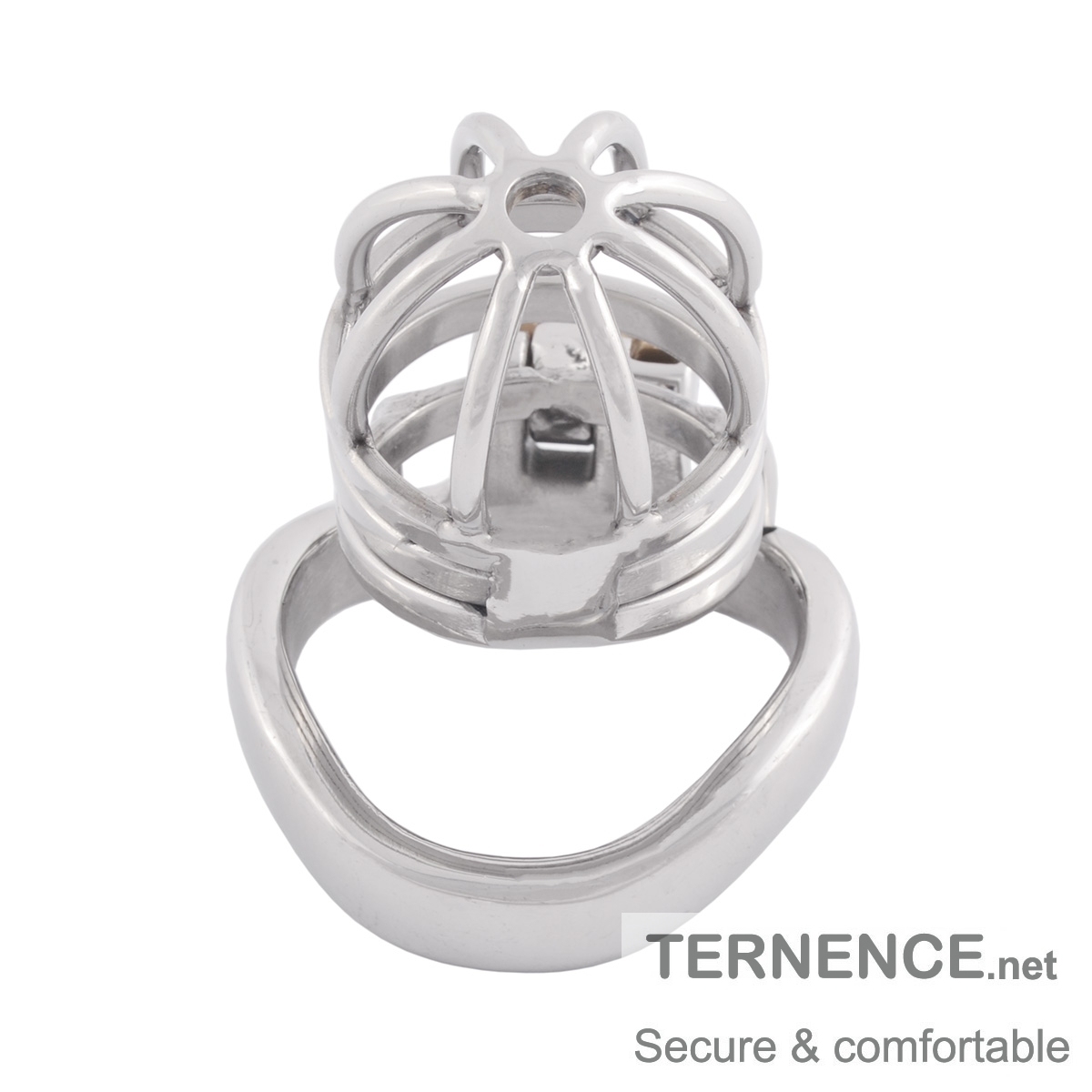 TERNENCE Stainless Steel Cock Cage Stealth Lock for Adults Solitary Extreme Confinement Cage