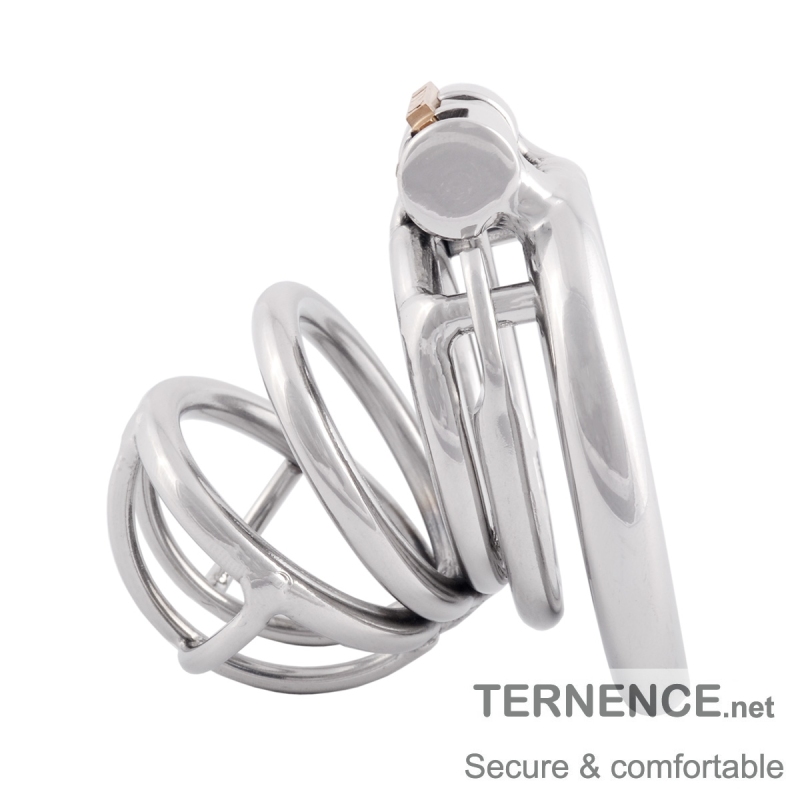 TERNENCE Male Chastity Cock Cage Adult Game Sex Toy with Anti-Off Ring