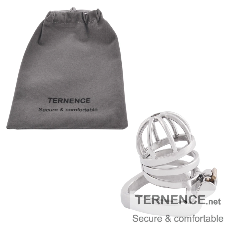 TERNENCE Stainless Steel Cock Cage Stealth Lock for Adults Solitary Extreme Confinement Cage