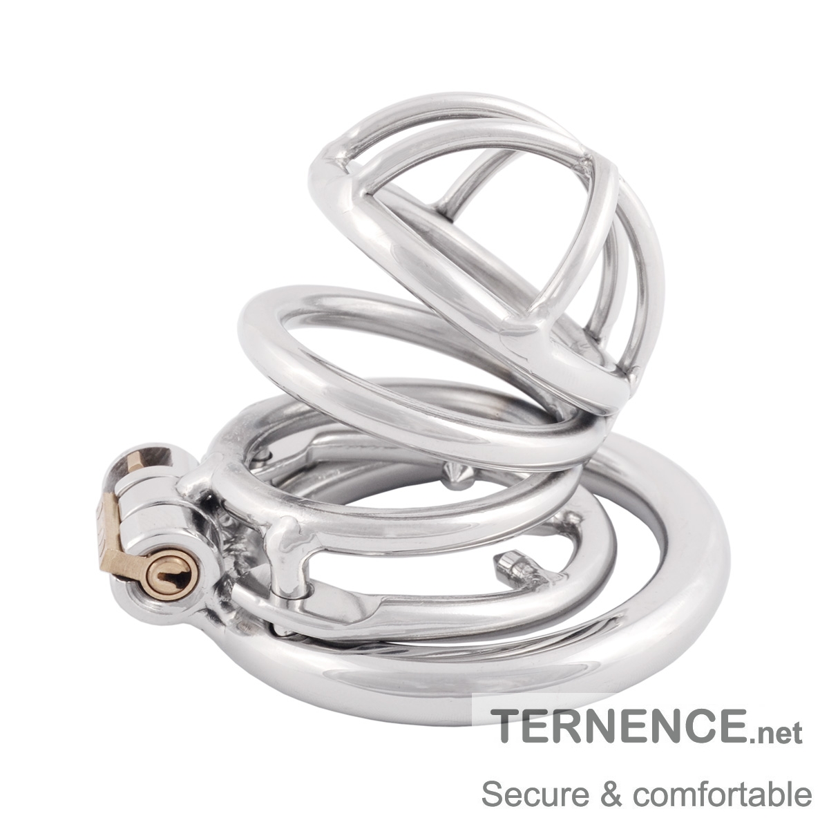 TERNENCE Male Chastity Cock Cage Adult Game Sex Toy with Anti-Off Ring