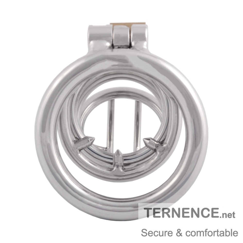 TERNENCE Male Chastity Cock Cage Adult Game Sex Toy with Anti-Off Ring
