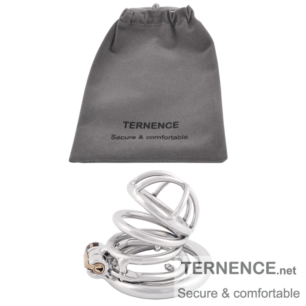 TERNENCE Male Chastity Cock Cage Adult Game Sex Toy with Anti-Off Ring