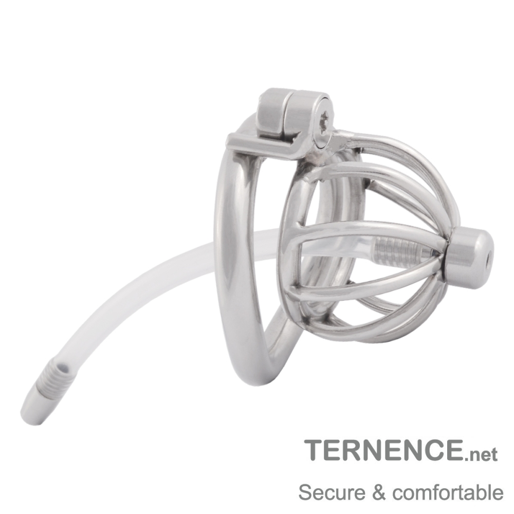 TERNENCE Male Cock Cage Super Small Male Locked Cage Sex Toy with Urethral Tube