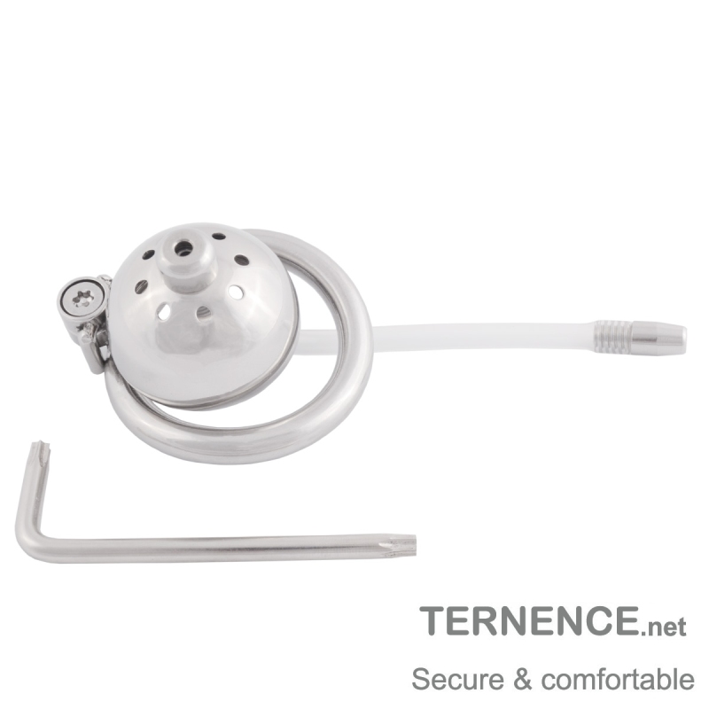 TERNENCE Short Male Cock Cage Adult Game Sex Toy with Catheter