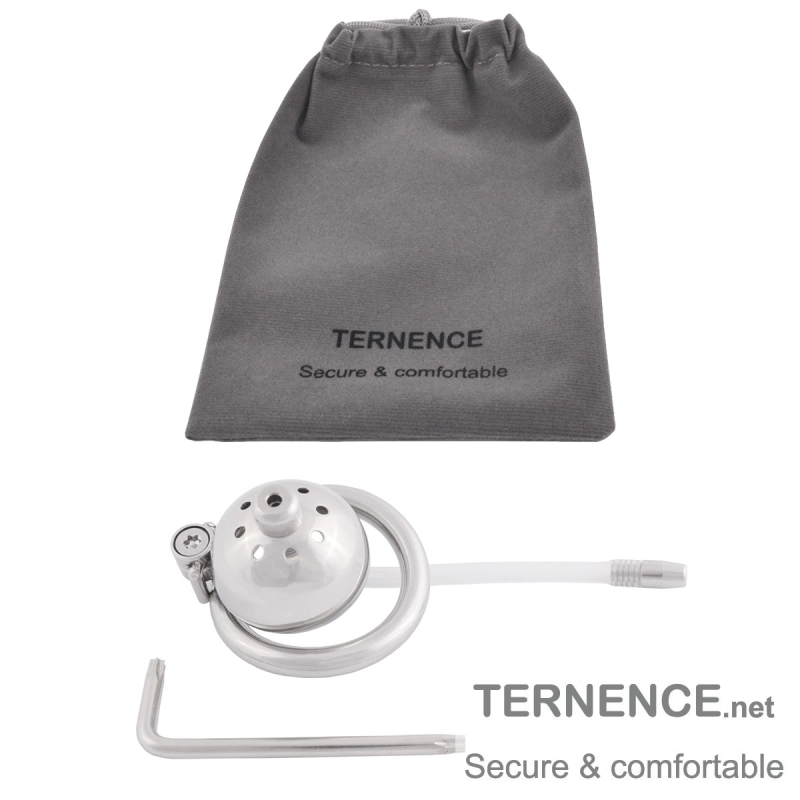 TERNENCE Short Male Cock Cage Adult Game Sex Toy with Catheter