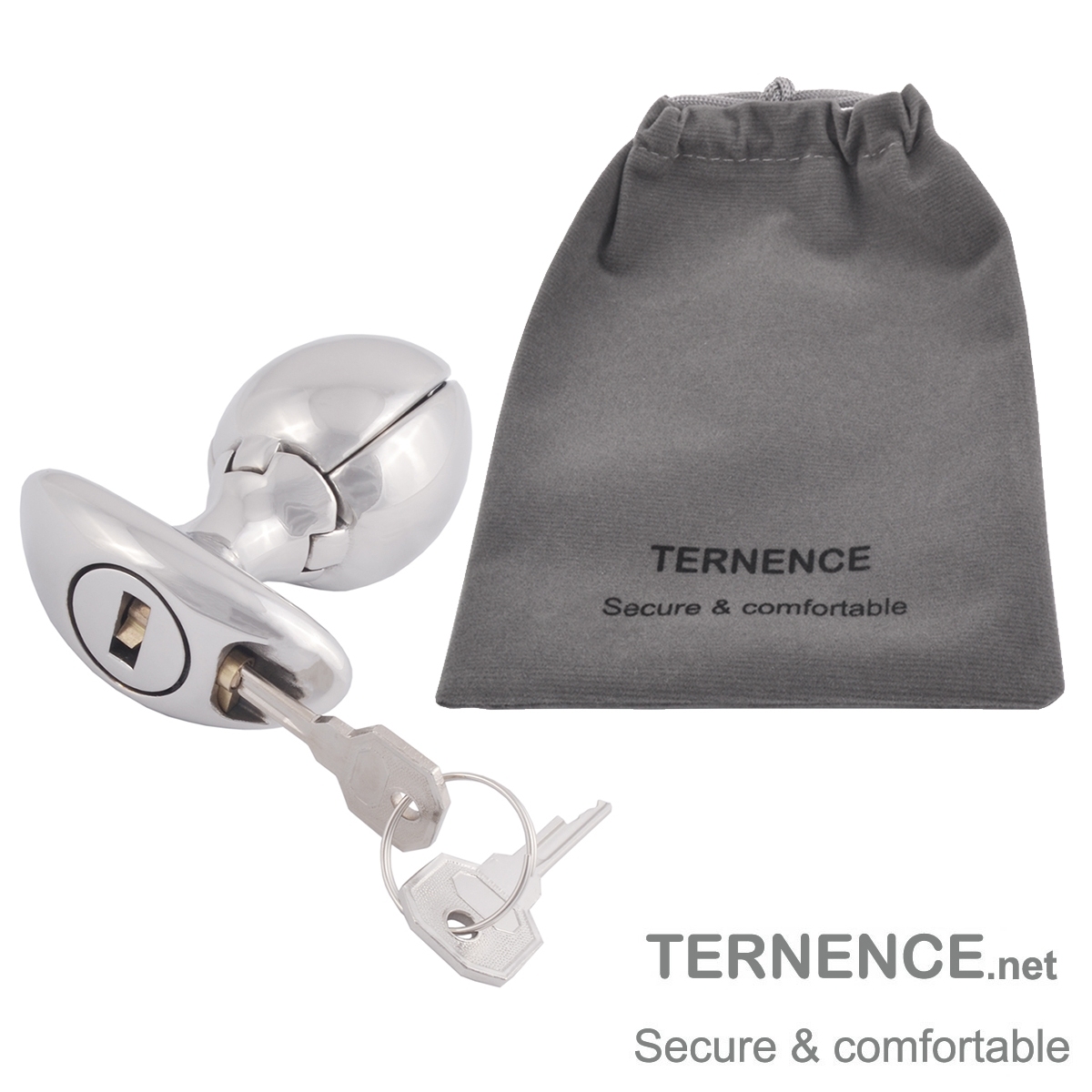 TERNENCE Metal Openable Anal Plugs 304 Stainless Steel Heavy Adjustable A-nus Lock with Handles Sex Toys Adult Games Men's Chastity Device
