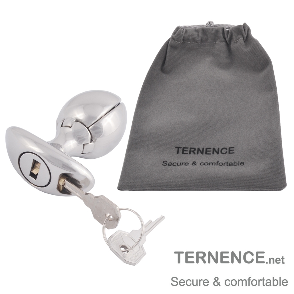 TERNENCE Metal Openable Anal Plugs 304 Stainless Steel Heavy Adjustable A-nus Lock with Handles Sex Toys Adult Games Men's Chastity Device
