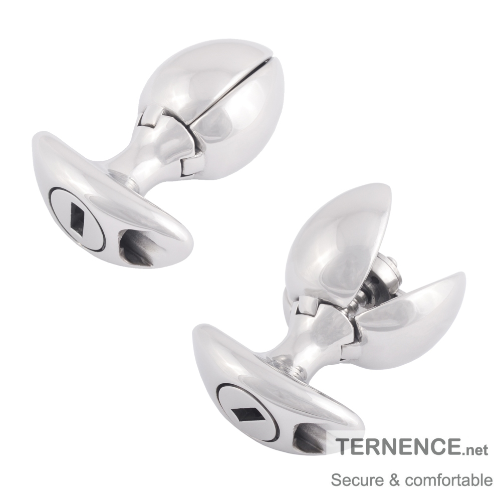 TERNENCE Metal Openable Anal Plugs 304 Stainless Steel Heavy Adjustable A-nus Lock with Handles Sex Toys Adult Games Men's Chastity Device
