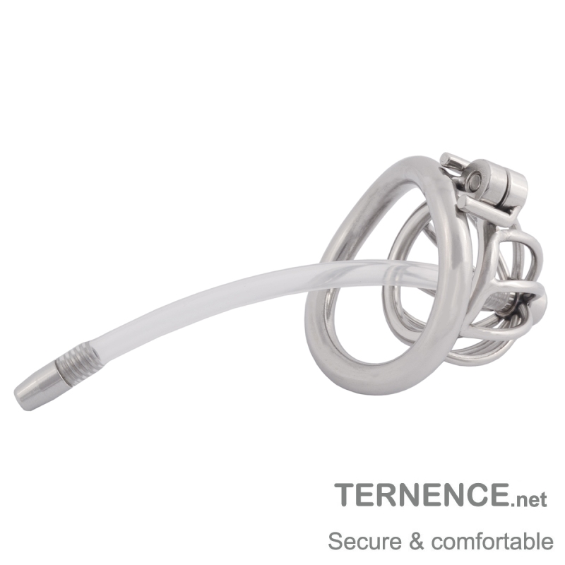 TERNENCE Male Cock Cage Super Small Male Locked Cage Sex Toy with Urethral Tube