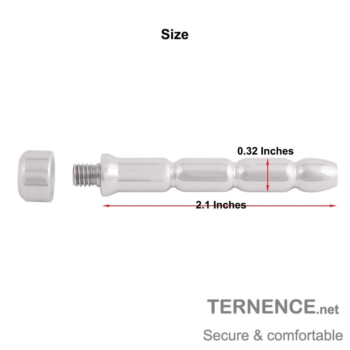 TERNENCE Stainless Steel Male Chastity Device Accessories 8mm tubing