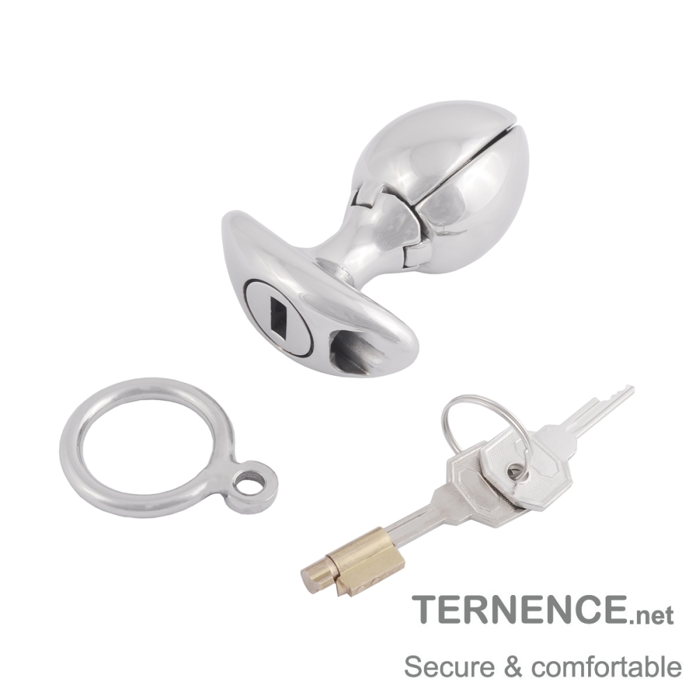 TERNENCE Metal Openable Anal Plugs 304 Stainless Steel Heavy Adjustable A-nus Lock with Handles Sex Toys Adult Games Men's Chastity Device