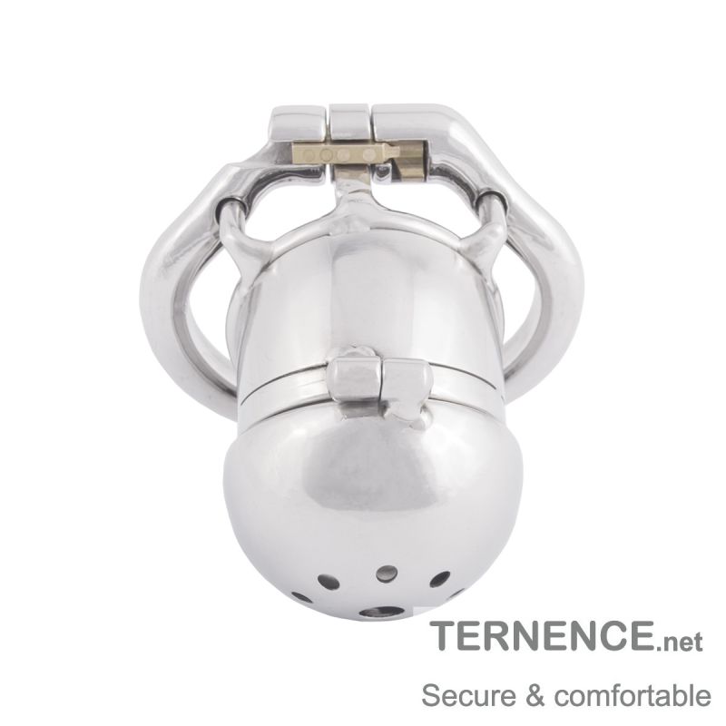 TERNENCE Stainless Steel Male Chastity Device Ergonomic Design Cock Cage with 2 Built-in Locks