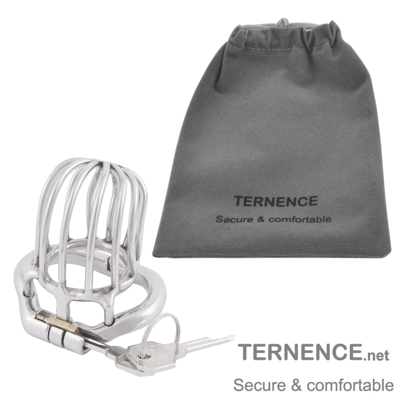 TERNENCE Stainless Steel Chastity Locked Men's Virginity Lock Belt Short Male Cock Cage