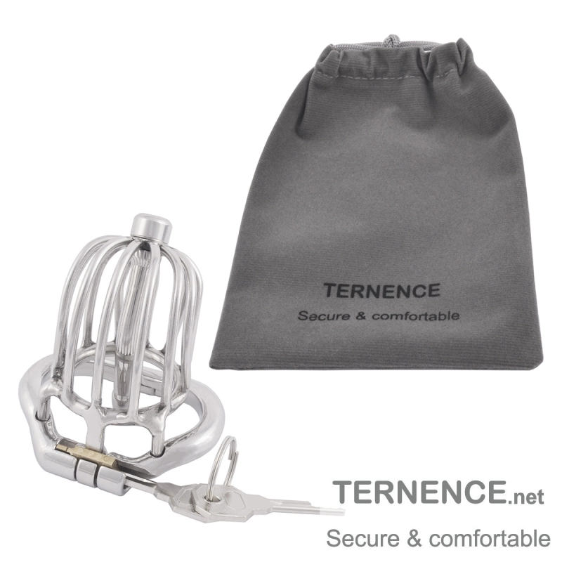TERNENCE Male Comfortable Chastity Cock Cage SM Penis Exercise Sex Toys with Urethral Tube