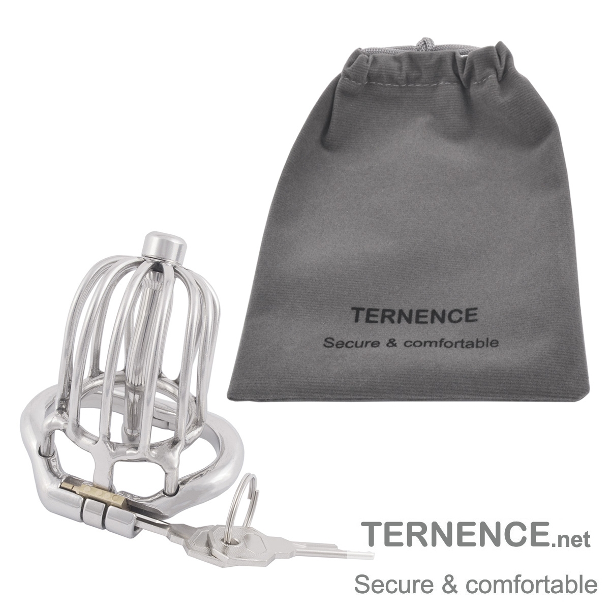 TERNENCE Male Comfortable Chastity Cock Cage SM Penis Exercise Sex Toys with Urethral Tube