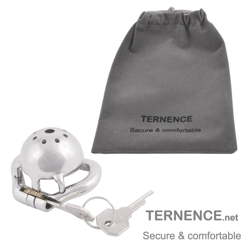 TERNENCE Small Male Chastity Locked Hypoallergenic Stainless Steel Cock Cage