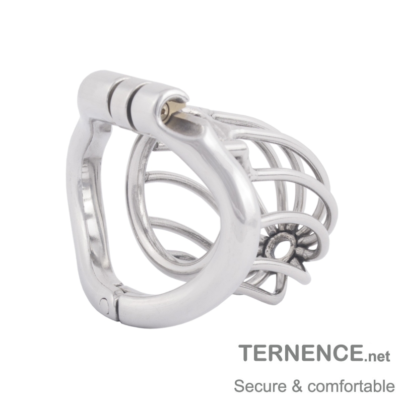 TERNENCE Stainless Steel Chastity Locked Men's Virginity Lock Belt Short Male Cock Cage