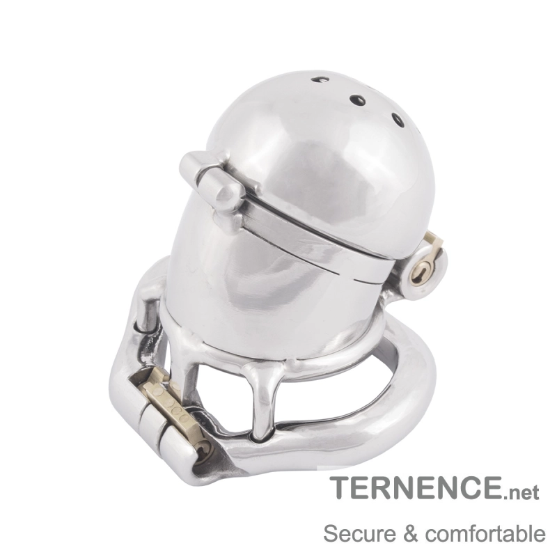 TERNENCE Stainless Steel Male Chastity Device Ergonomic Design Cock Cage with 2 Built-in Locks