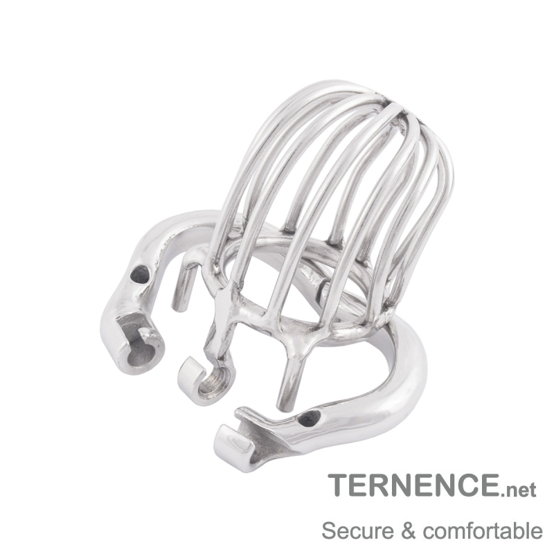 TERNENCE Stainless Steel Chastity Locked Men's Virginity Lock Belt Short Male Cock Cage