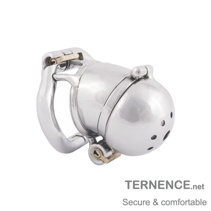 TERNENCE Stainless Steel Male Chastity Device Ergonomic Design Cock Cage with 2 Built-in Locks