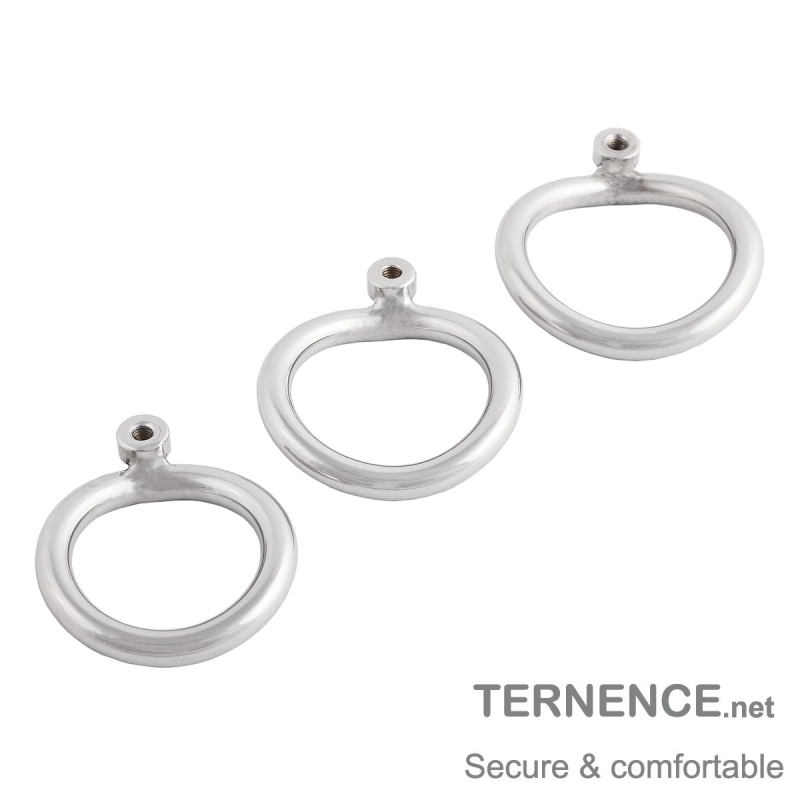 TERNENCE Male Chastity Device Cock Cage Base Ring Spares 304 Stainless Single nut Ergonomic Design