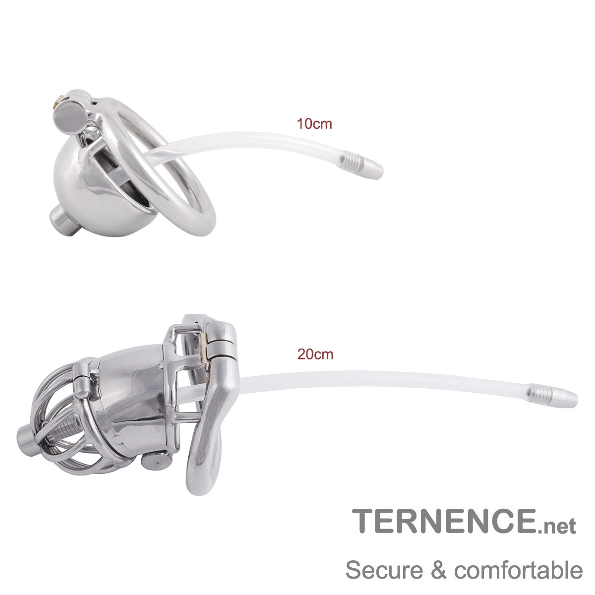 TERNENCE Male Chastity Device Cage Accessories 8mm Silicone Tubing 2 Pack (10cm + 20cm) L14