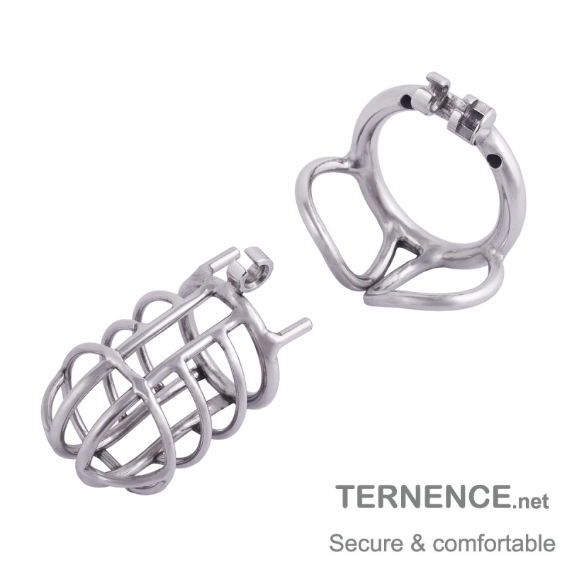 TERNENCE Metal Male Chastity Device 304 Steel Stainless Comfortable Closed Ring Cock Cage Adult Game Sex Toy